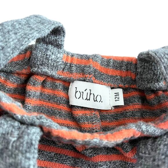 Buho boys knit striped suspender pants overalls size 12 months - Picture 4 of 10